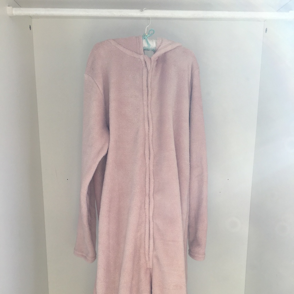 Flamingo with reindeer horns onesie
